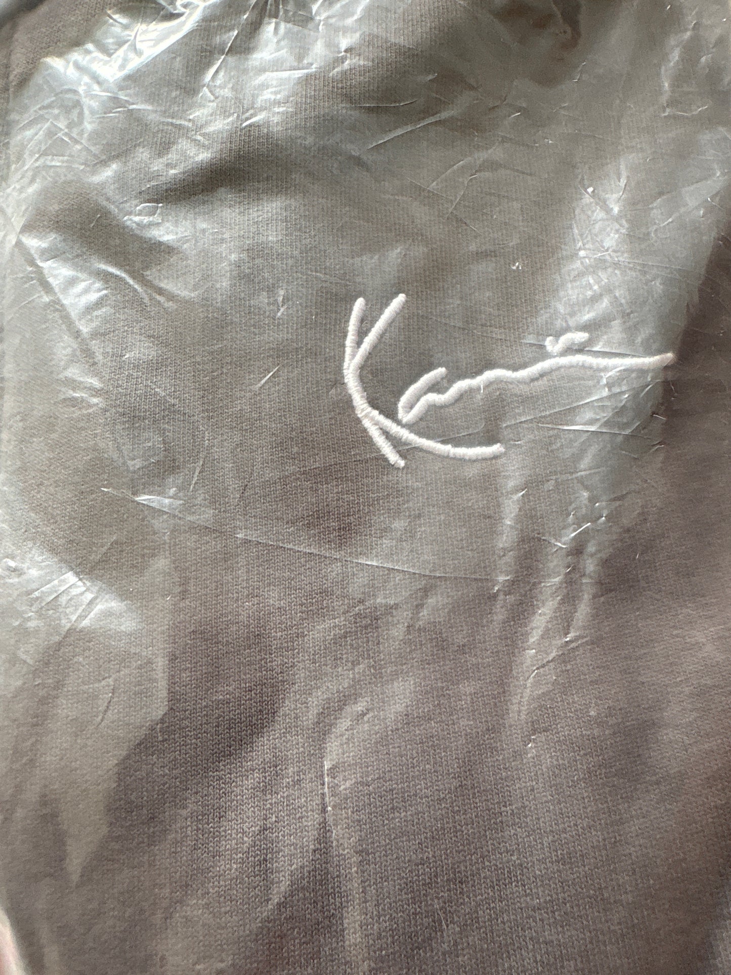 Karl Kani Joggingjacke, Größe S in dunkelgrau mit weisser Schrift