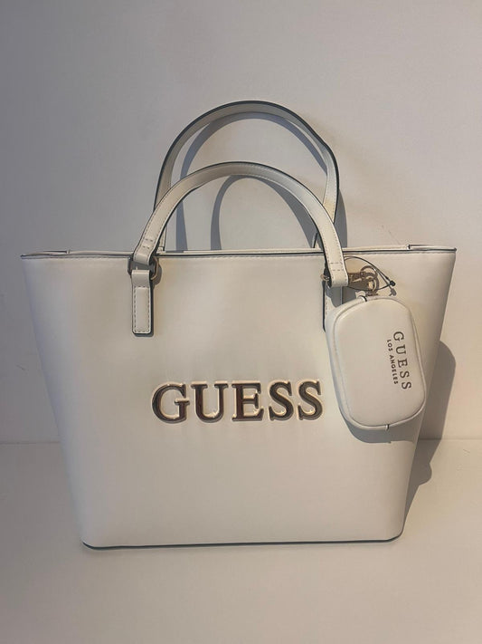 Guess Tasche Shopper Beacon Falls in cream mit Portemonnaie