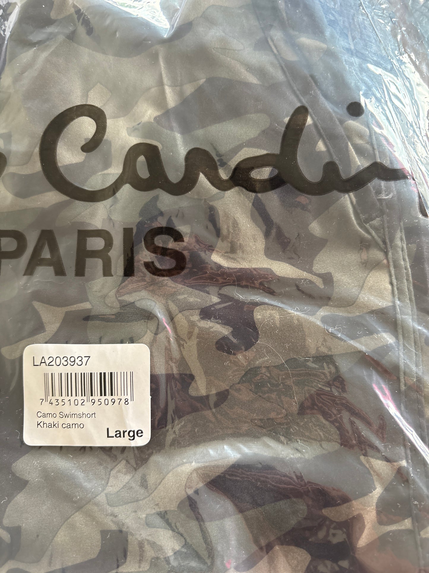 Pierre Cardin kurze Hose, schwarz/camouflage, Größe wählbar