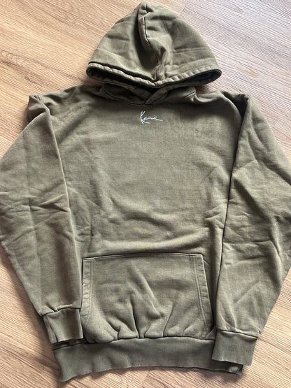 Karl Kani Hoodie in grün/verwaschen, Größe M