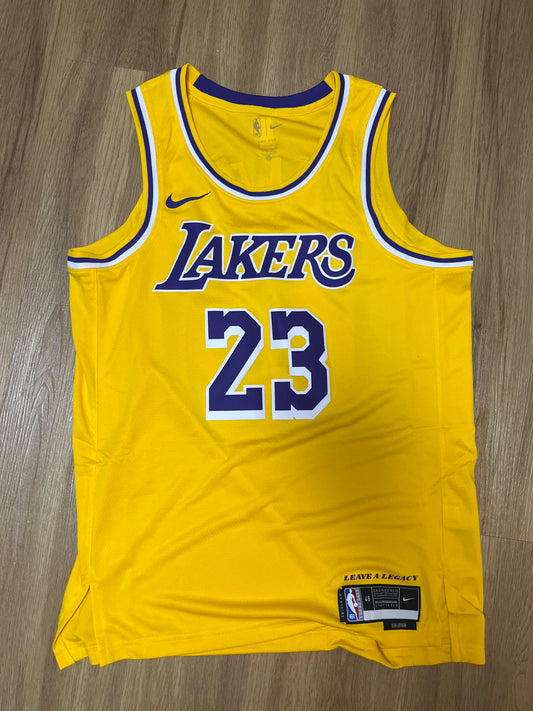 Nike NBA Trikot Los Angeles Lakers, Größe wählbar, gelb/lila
