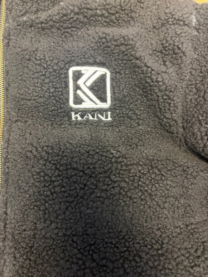 Karl Kani Retro Puffer Plüsch Jacke in schwarz, Größe M