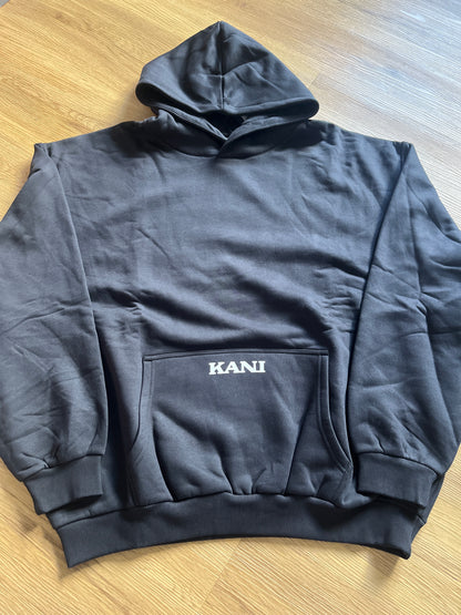 Karl Kani Hoodie in schwarz mit Backprint, Größe wählbar