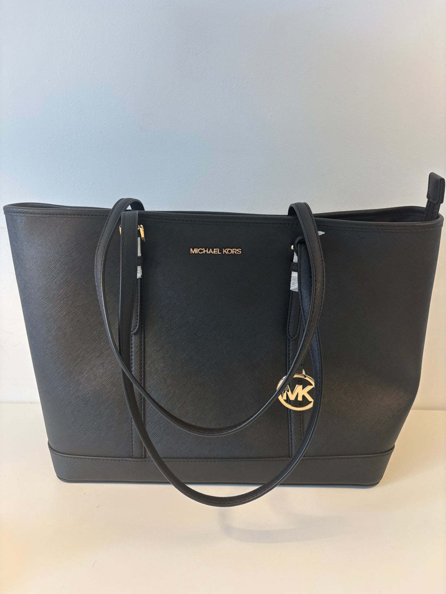 Michael Kors Shopper Jet Set Travel Lage aus Saffianleder in schwarz