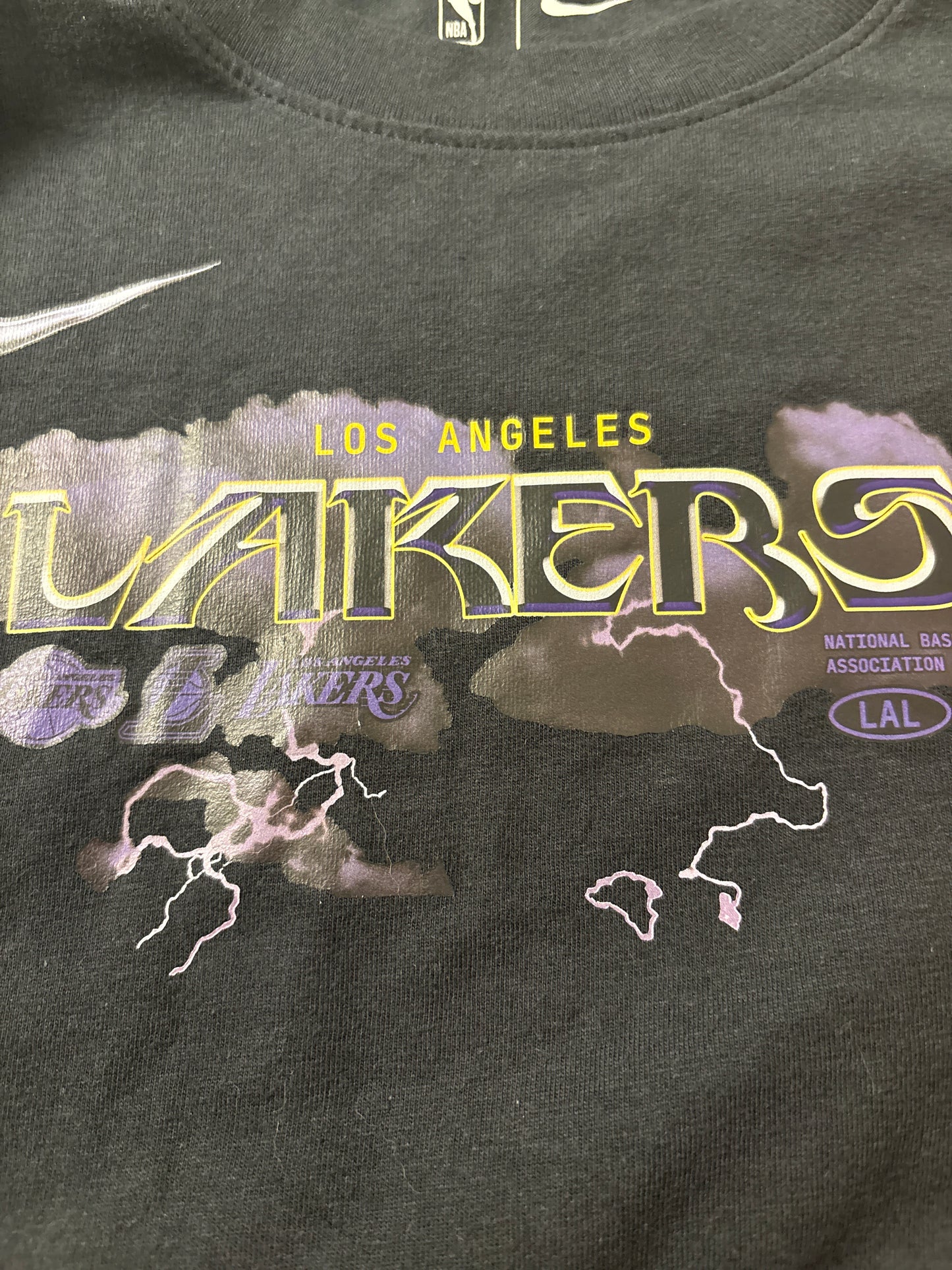 Nike Kinder Langarmshirt Lakers, Größe XL in schwarz