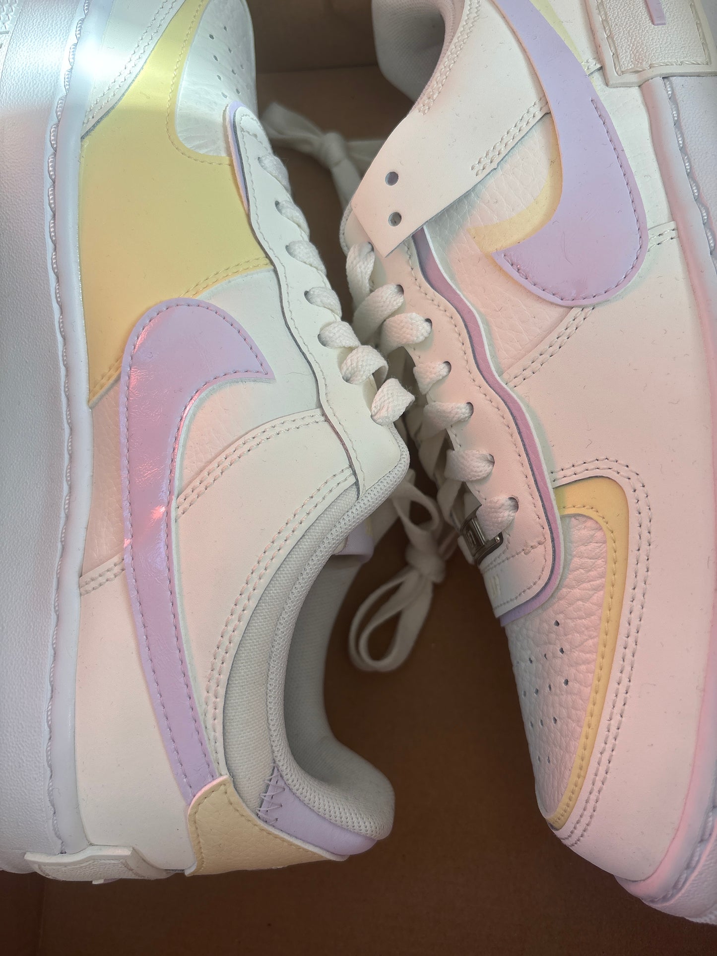 Nike Air Force 1 Shadow Gr. 41 weiss/lila.