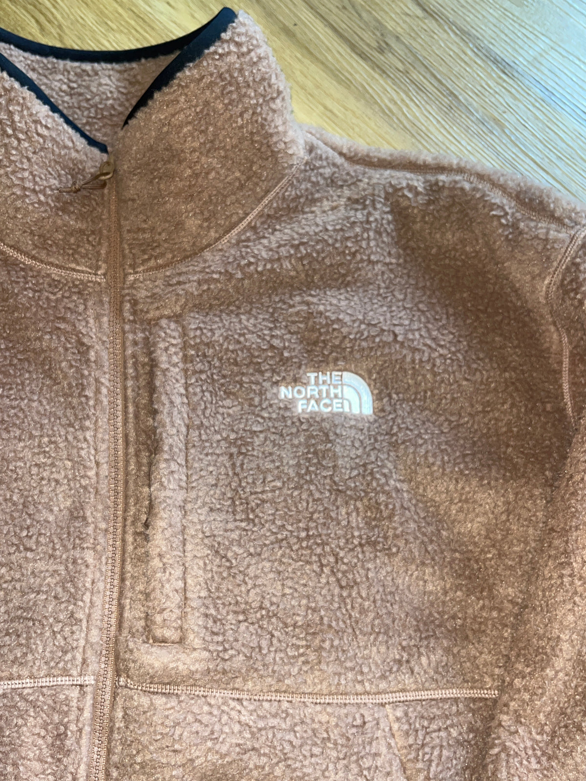 North Face Herren Plüsch Jacke  in braun, Größe XL