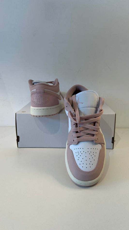 Air Jordan 1 low, weiss/rosa, Größe 38