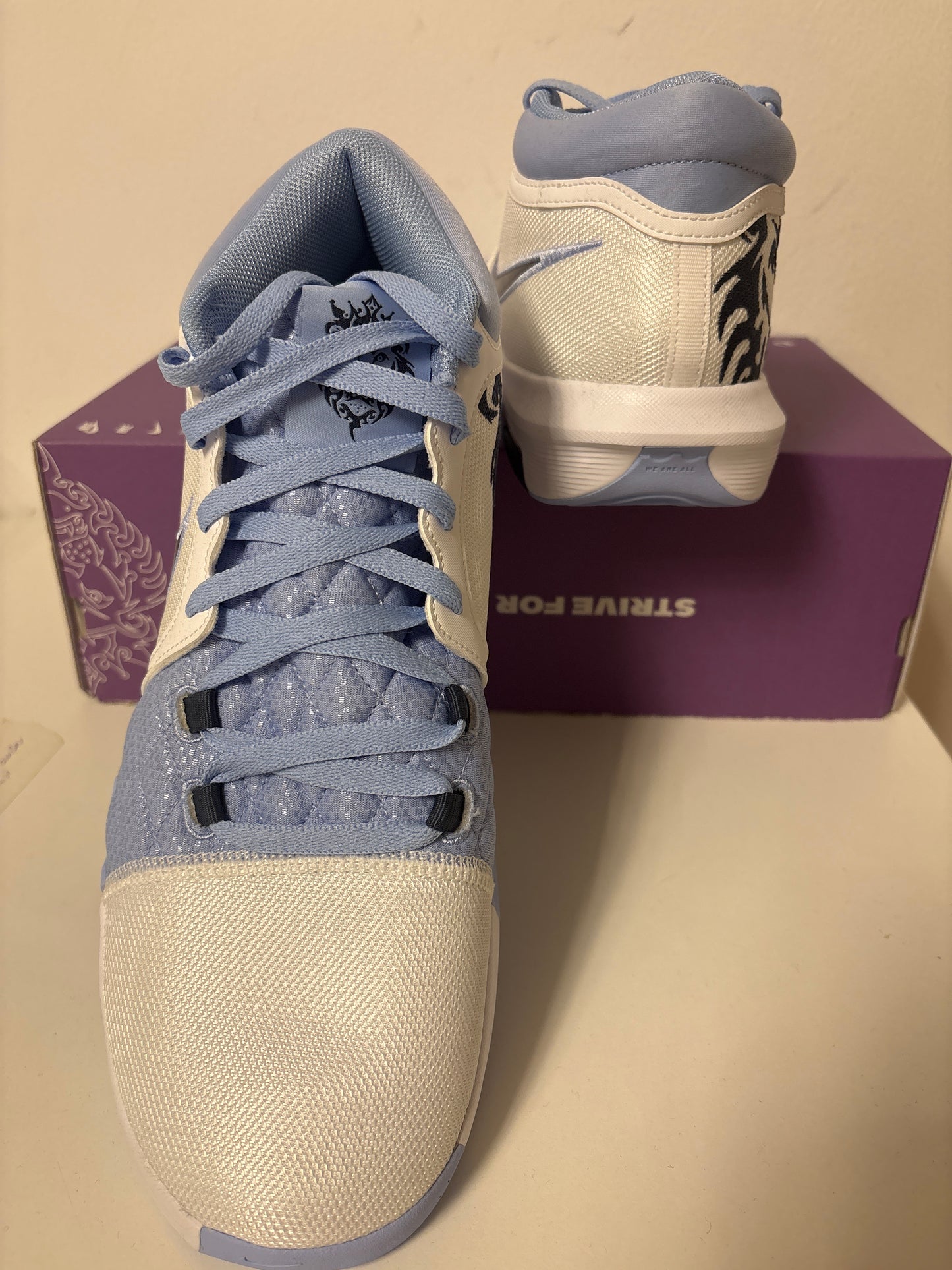 Nike Jordan Lebron Witness VIII, in hellblau/weiss/schwarz, Größe 47