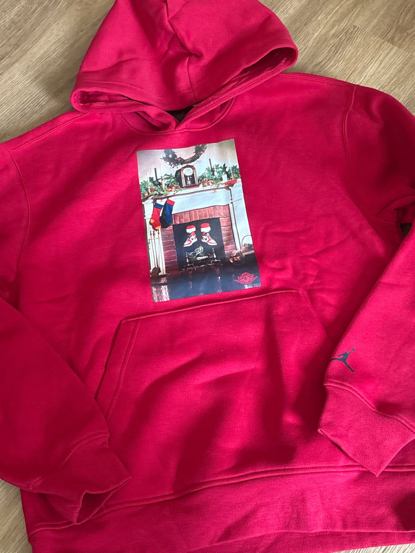 Nike Jordan Hoodie in rot, Weihnachtsedition, Größe M