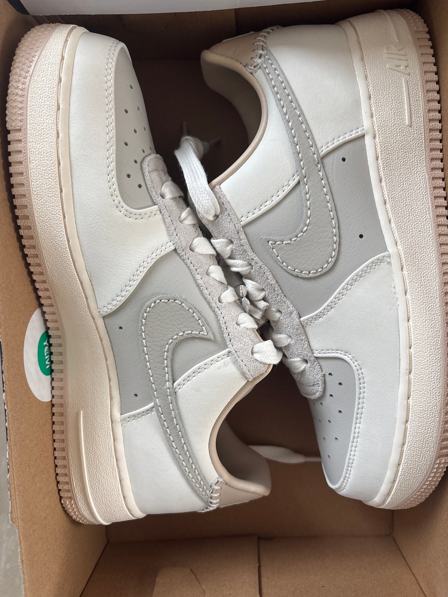 Nike Air Force 1 grau Creme , Größe 38,5