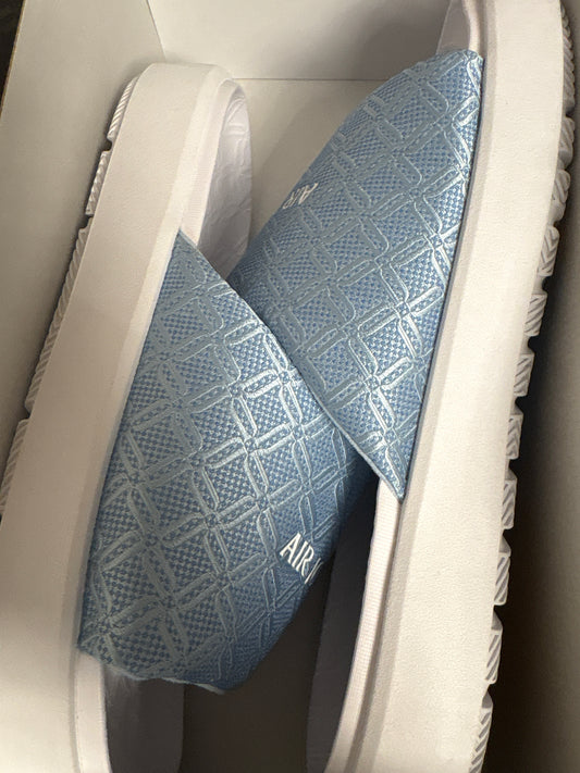 Nike Badelatschen Jordan weiss/hellblau, Größe wählbar