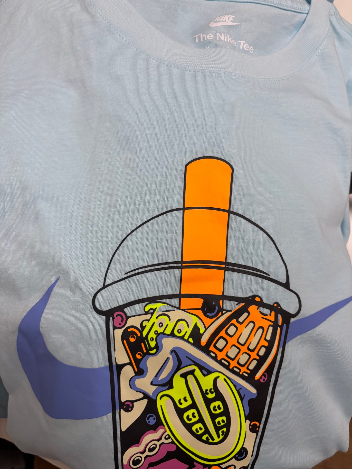 Nike Shirt, Größe wählbar in hellblau/Muster