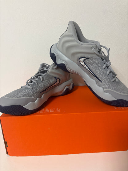 Nike Giannis Immortality 4, in grau/dunkelblau, Größe 44,5