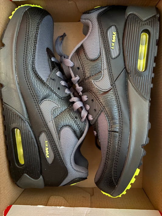 Nike Airmax 90 schwarz/neon, Größe 40