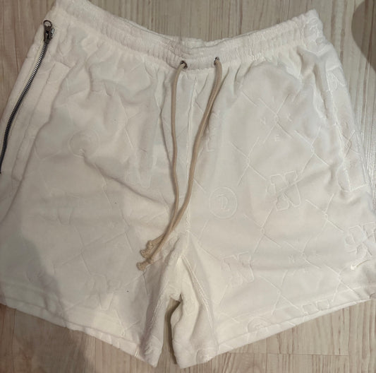 Nike kurze Hose, weiss Plüsch , Größe wählbar