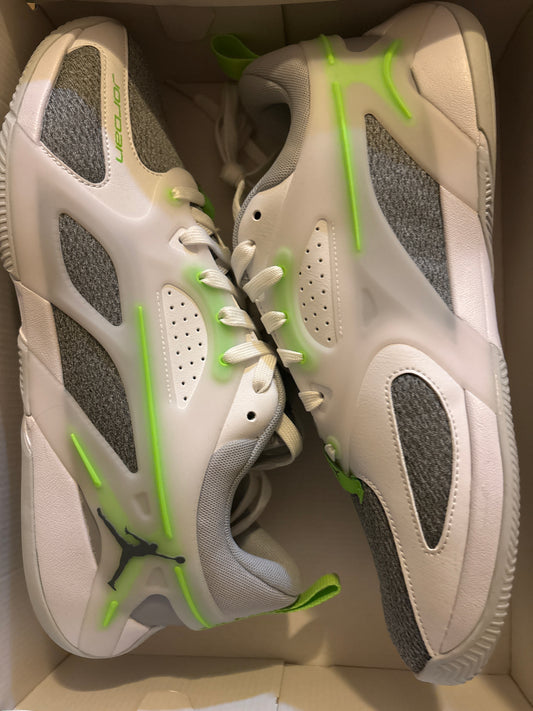 Nike Jordan Heir,weiss/neongrün/grau, Größe 45