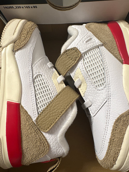 Nike Jordan Spizike low weiss/braun/rot, Größe 26
