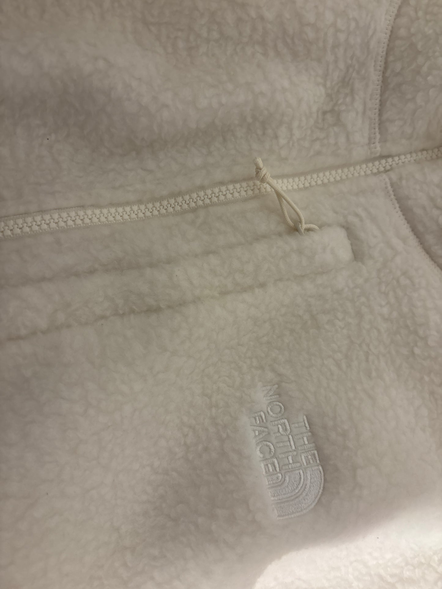 North Face Fleece Zipper, Größe wählbar, weiss, Plüsch