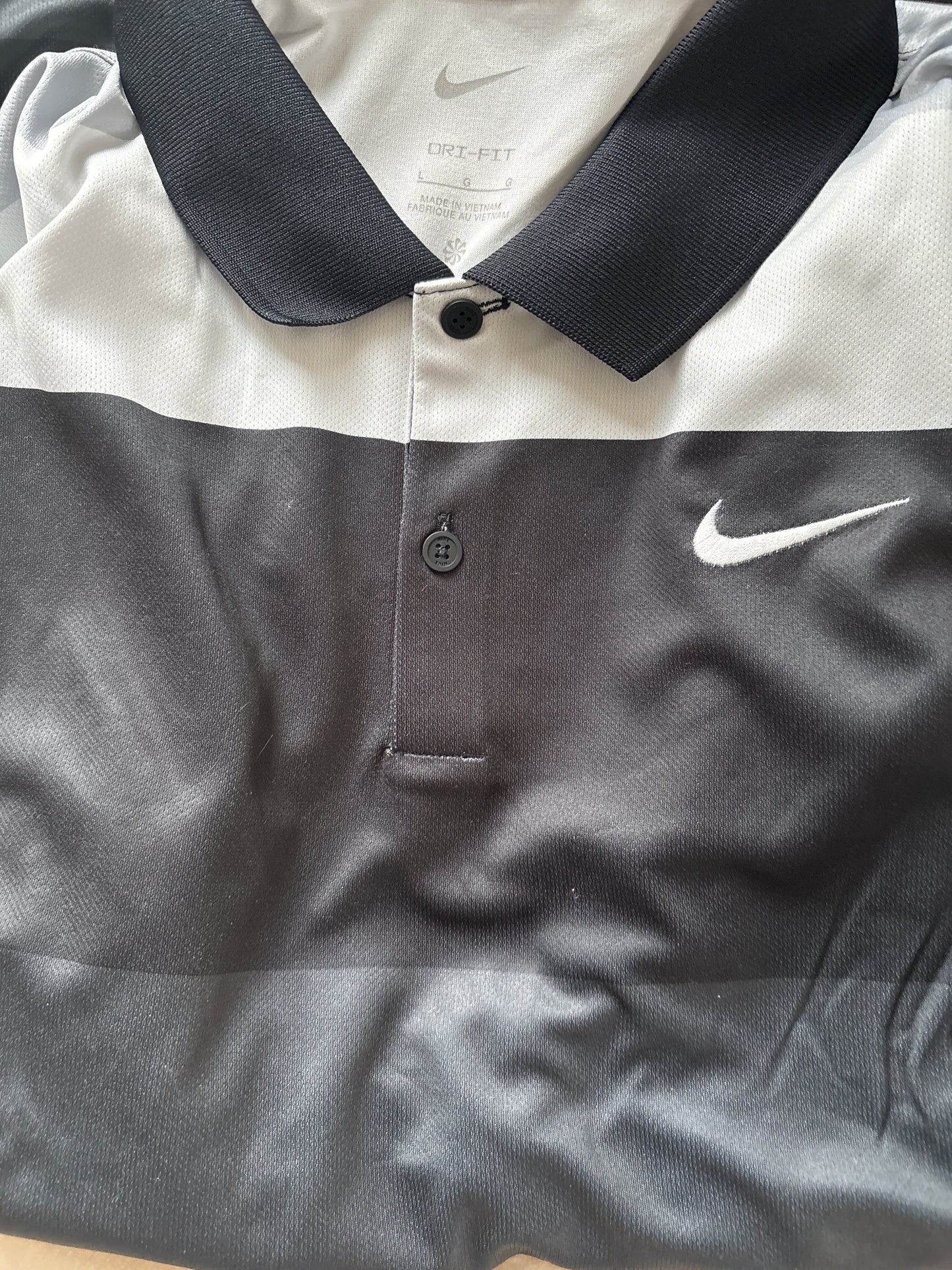 Nike Polo Shirt , grau/schwarz, Größe L