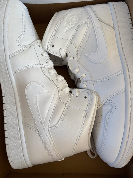 Air Jordan 1 MID, weiss, Größe 42,5