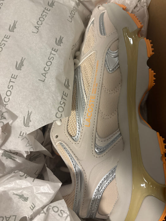 Lacoste Sneaker, weiss/silber/beige, Größe 40