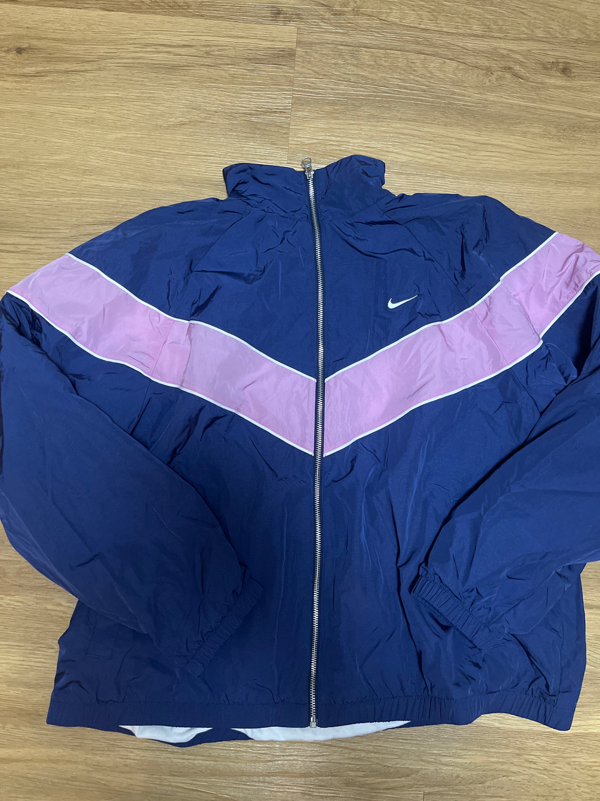 Nike Damen Jacke in dunkelblau/rosa, Größe XXL