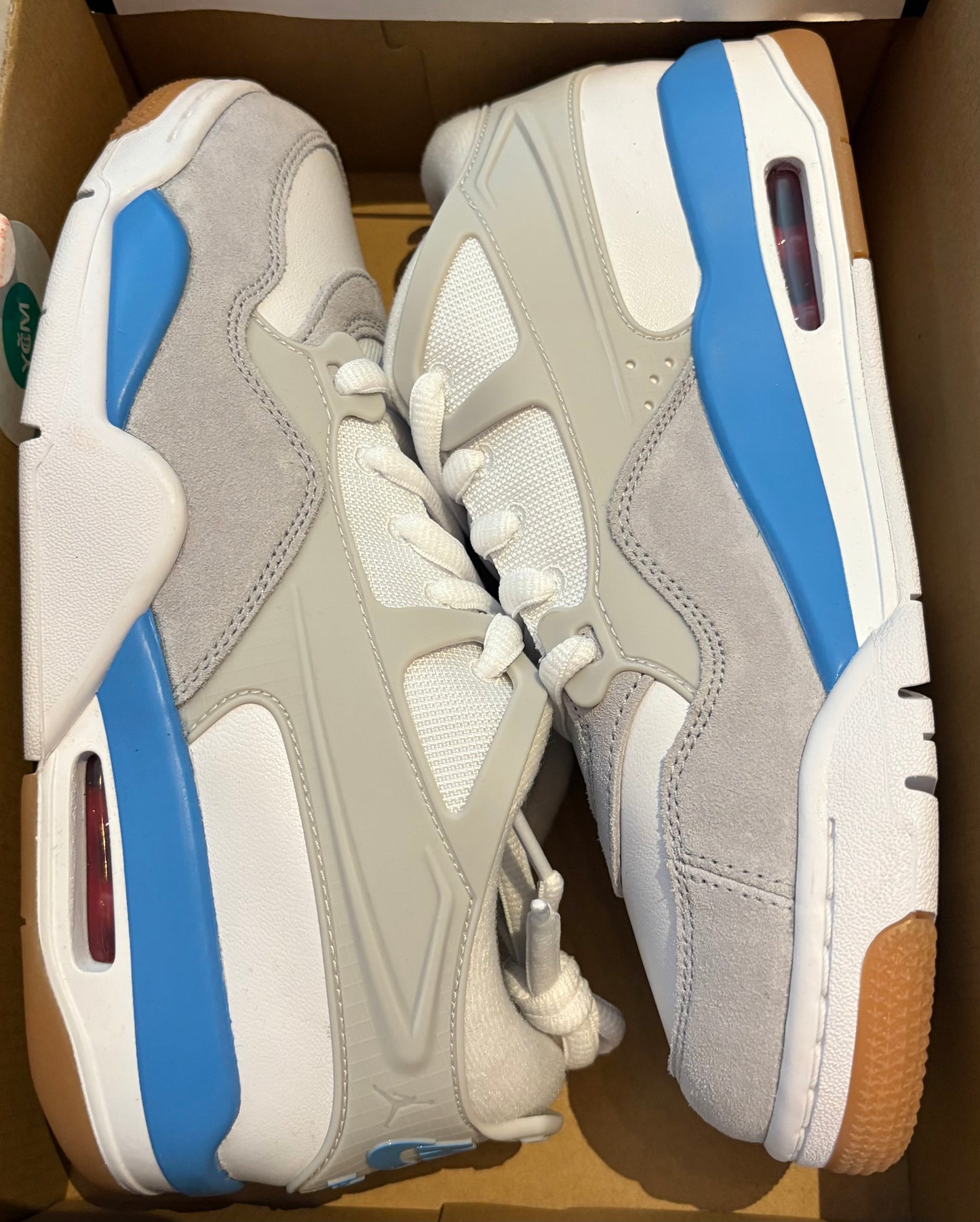 Nike Air Jordan 4 RM in weiss/grau/blau, Größe wählbar