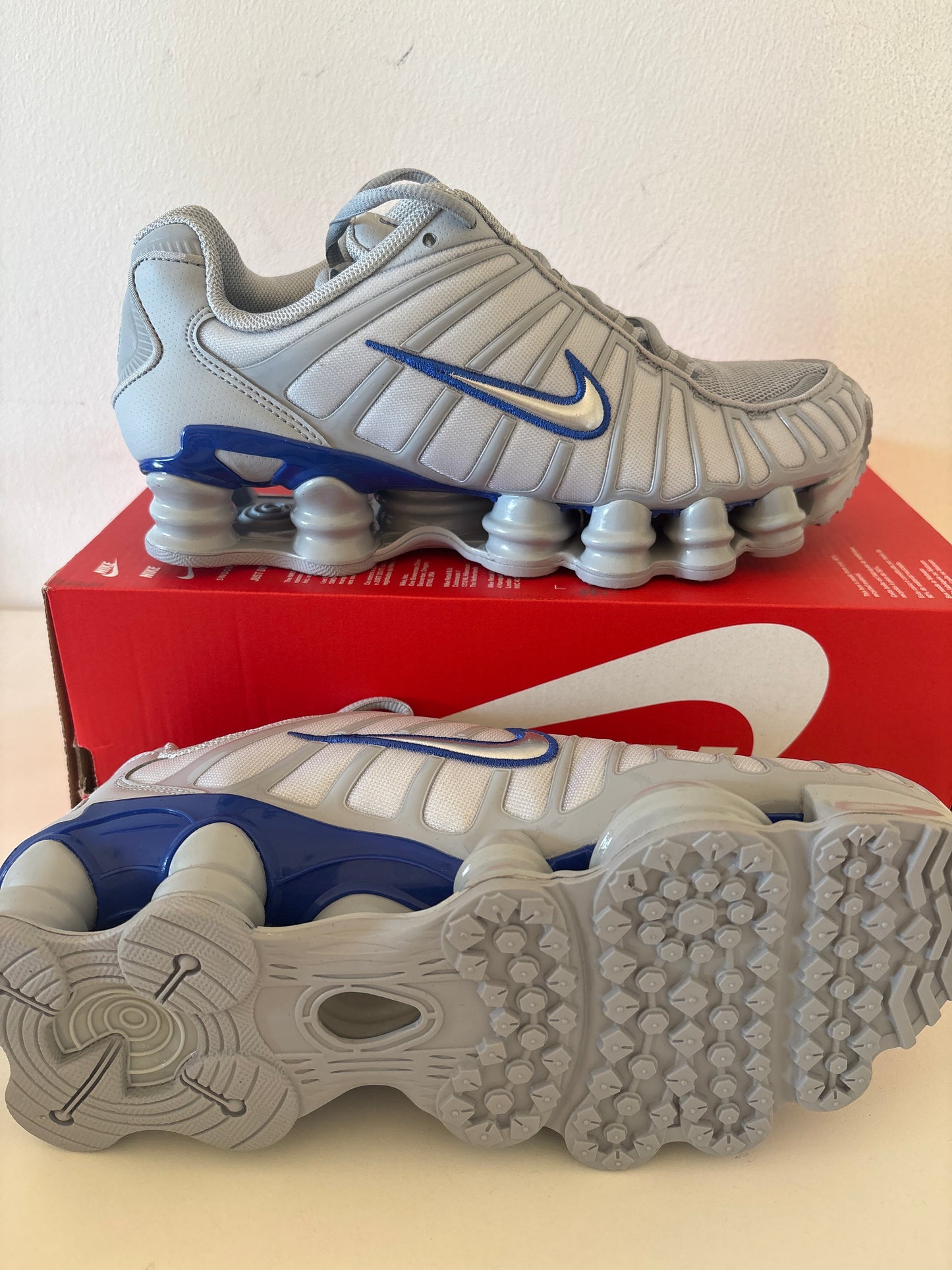 Nike Shox TL in grau/blau, Größe 42