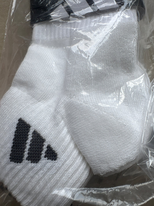 Adidas Socken Knöchel, 3er Pack in weiss, Größe wählbar