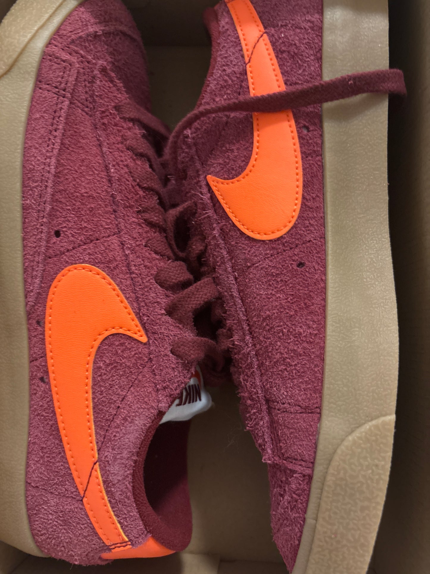 Nike Blazer low, dunkelrot/orange, Größe 36