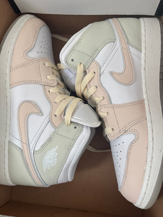 Air Jordan 1 MID, Lachs/grau/weiss , Größe 38,5