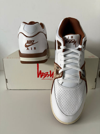 Nike Air Flight 89 Low in weiss/braun/beige mit Muster Grösse 49,5