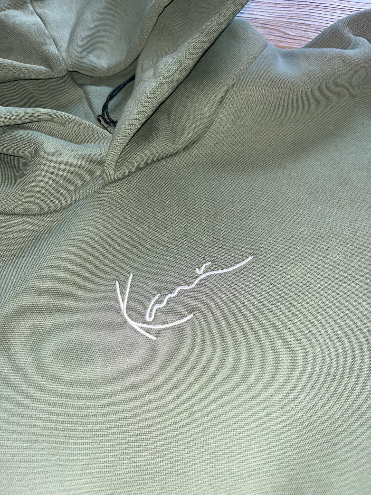 Karl Kani Hoodie in pastellgrün, Größe XL