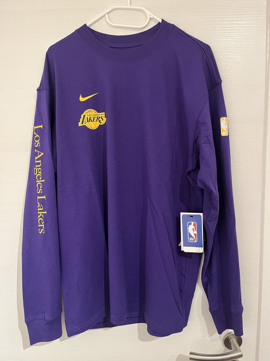 Nike NBA Sweatshirt/Pulli Los Angeles Lakers Herren Größe S in gelb/lila