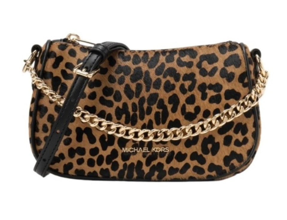 Aktion Michael Kors Carmela Pouchette Leopard Tasche