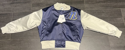 Nike Kinder Collegejacke, Größe M in blau/grau