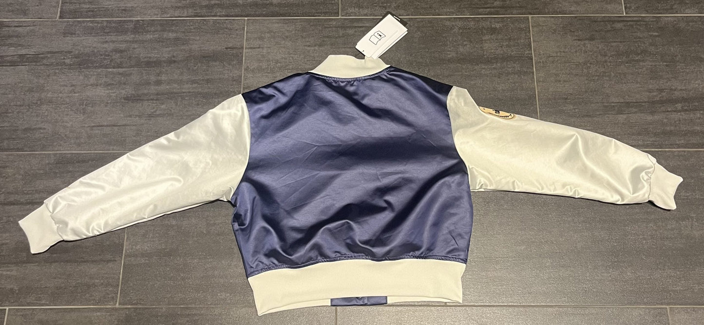 Nike Kinder Collegejacke, Größe M in blau/grau