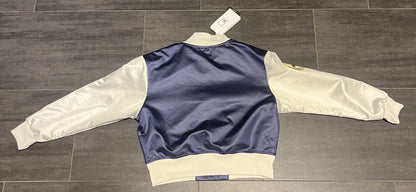 Nike Kinder Collegejacke, Größe M in blau/grau