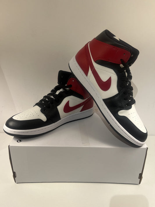 Air Jordan 1 MID, schwarz/rot/weiss, Größe wählbar