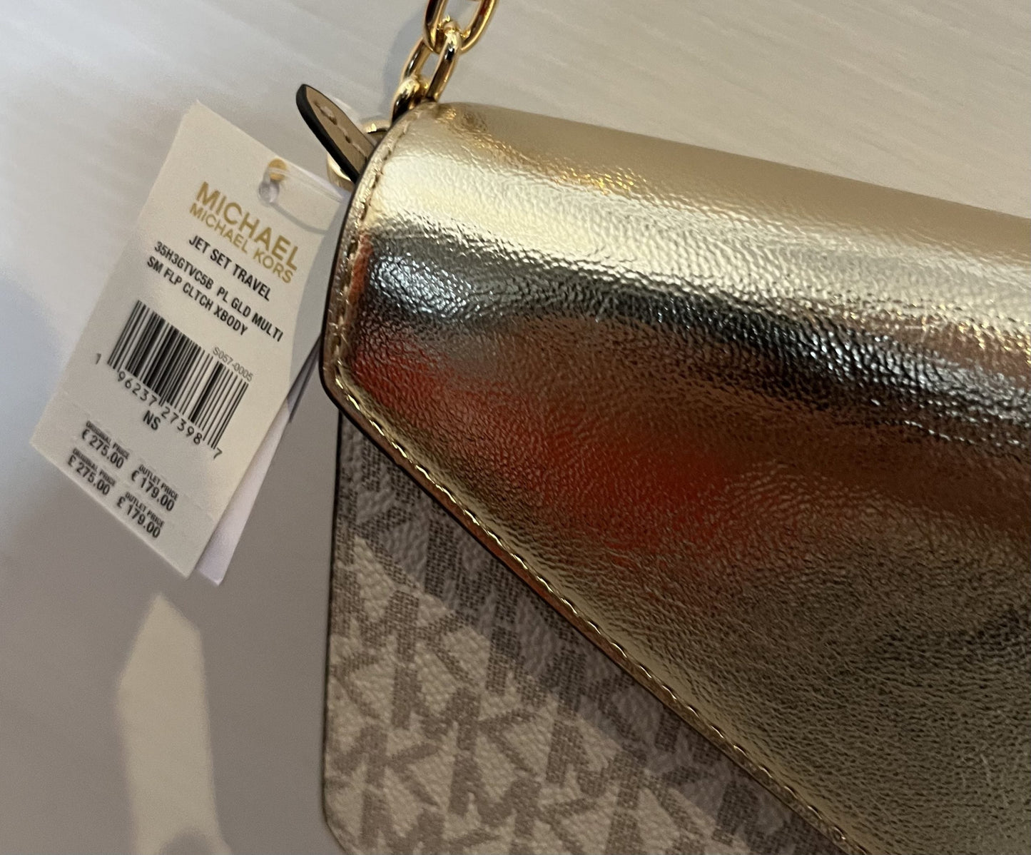Michael Kors Tasche Jet Set Travel in Pale Gold Multi